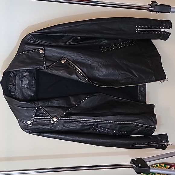 ASOS Other - ASOS leather studded biker leather jacket size S